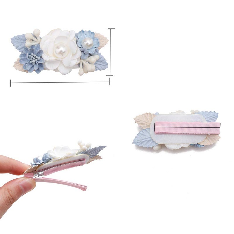BFNAAgirl Flower Hair Clip BFNAAgirl Baby Girl Hair Bows Exquisite Hair Accessories Alligator Clips for Infants Toddlers Teen Kids Gift 3pcs/set - Image 2